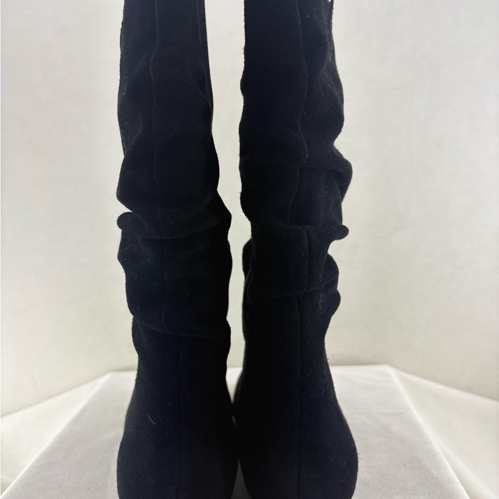 ARRAY Dixie Black suede Slouch Mid-Calf Heel Boot… - image 6